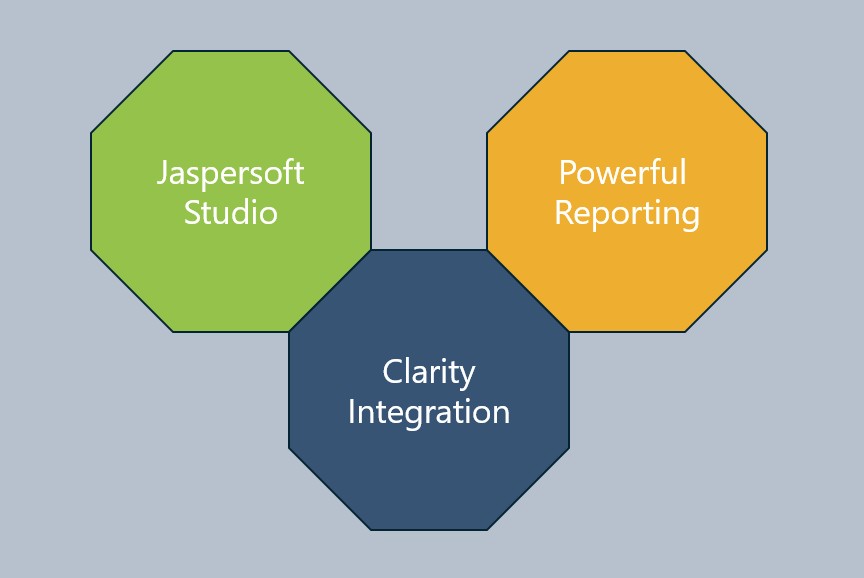 A complete package for Jaspersoft reports in Clarity PPM A complete package for Jaspersoft reports in Clarity PPM